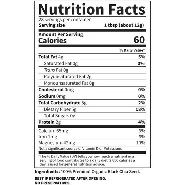 Raw Organics - Organic Chia Seeds 12 oz By Garden Of Life