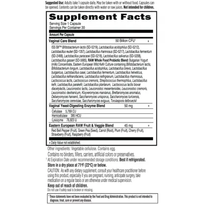 RAW Probiotics Vaginal Care 30 vcaps by Garden Of Life