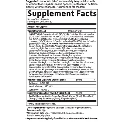Raw Probiotics Vaginal Care ST 30 Vcaps by Garden Of Life