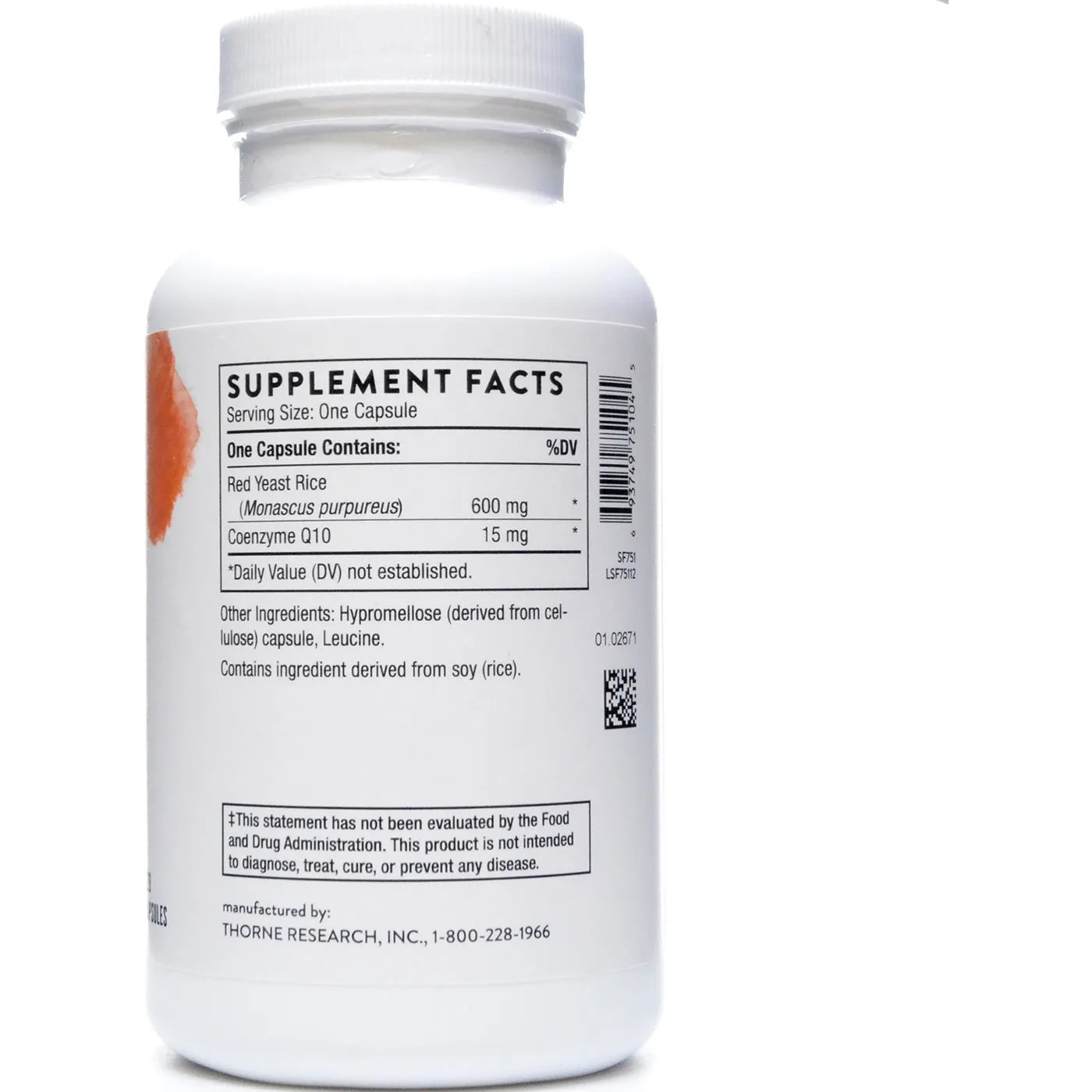 Red Yeast Rice   CoQ10 120 Capsules by Thorne Research