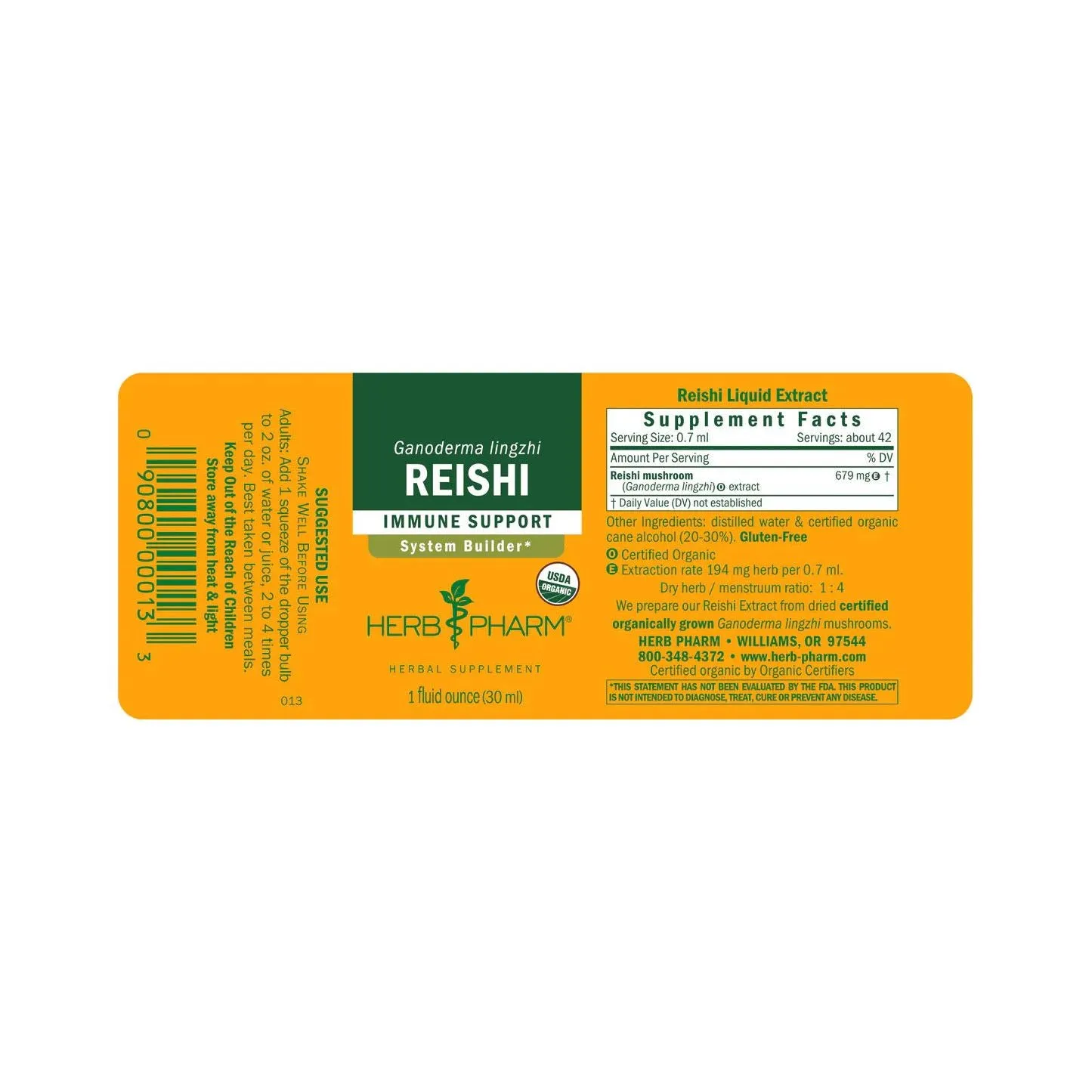 Reishi (Ganoderma lingzhi) by Herb Pharm