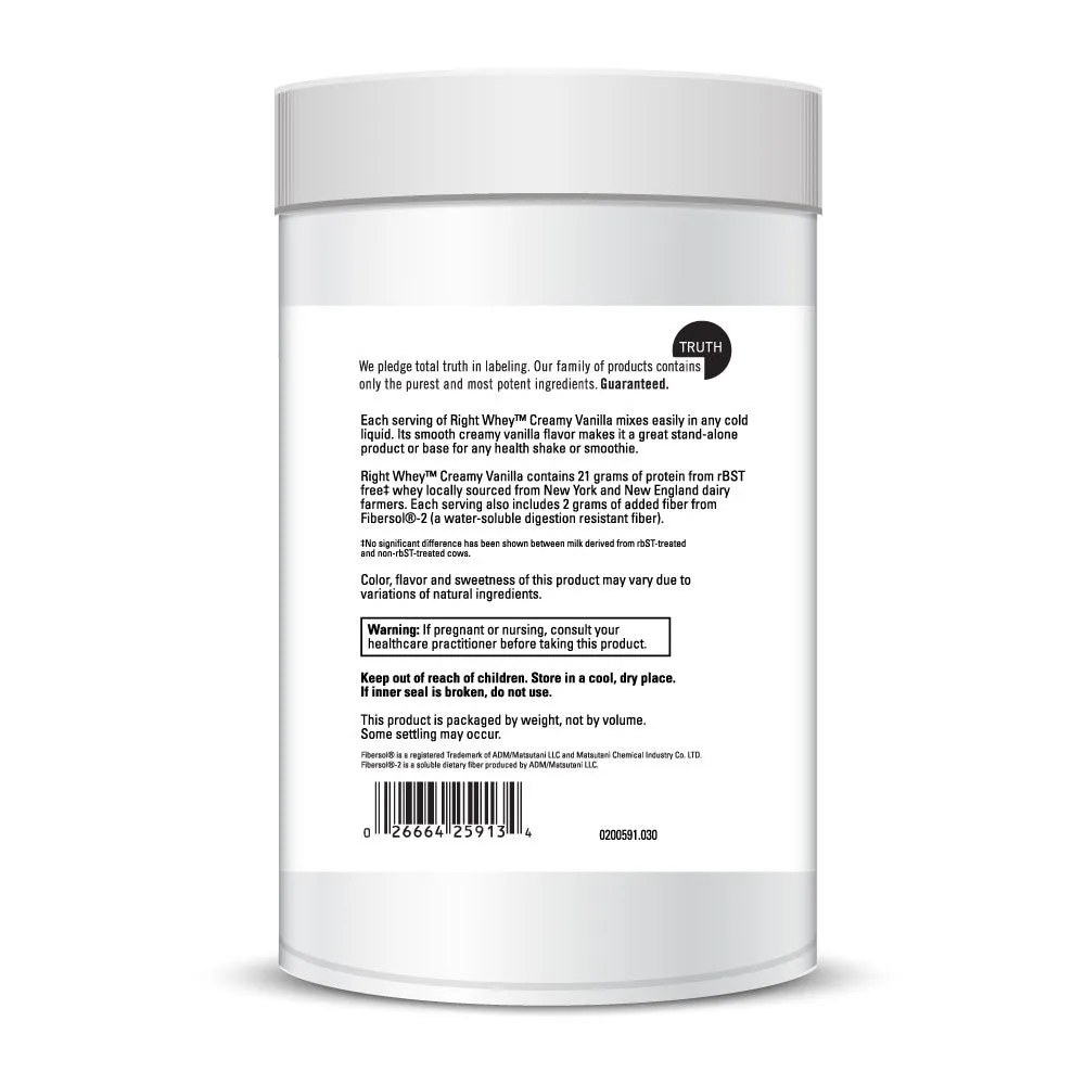 Right Whey Creamy Vanilla 996 g by Davinci Labs