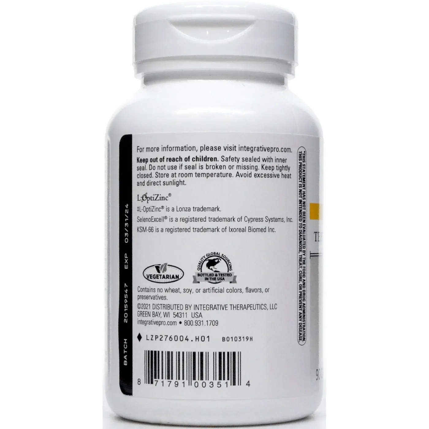 Testosterone Formula 90 caps by Integrative Therapeutics