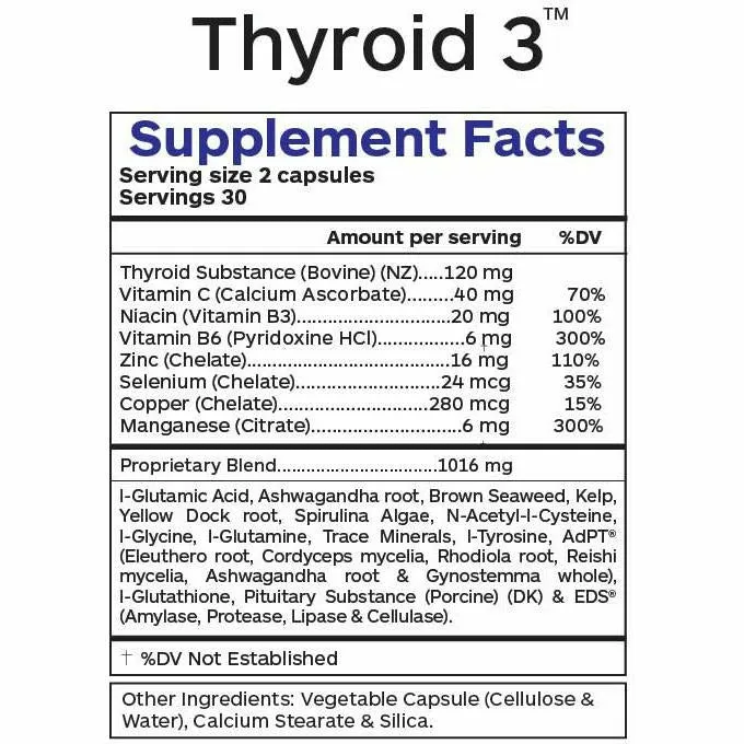 Thyroid 3 60 vegcaps by Professional Botanicals