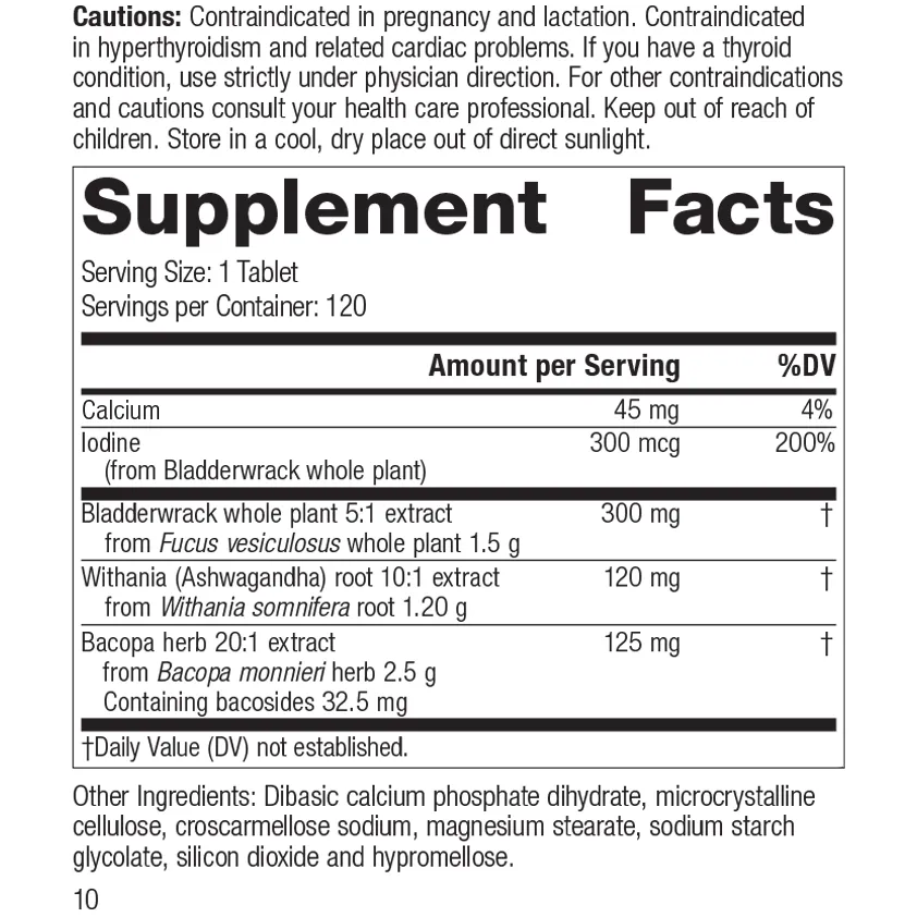 Thyroid Complex. 120 Tablets