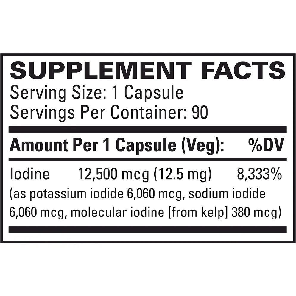 Tri Iodine 12.5 mg 90 caps by EuroMedica