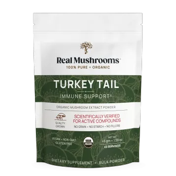 Turkey Tail Mushroom Extract Powder 45g by Real Mushrooms