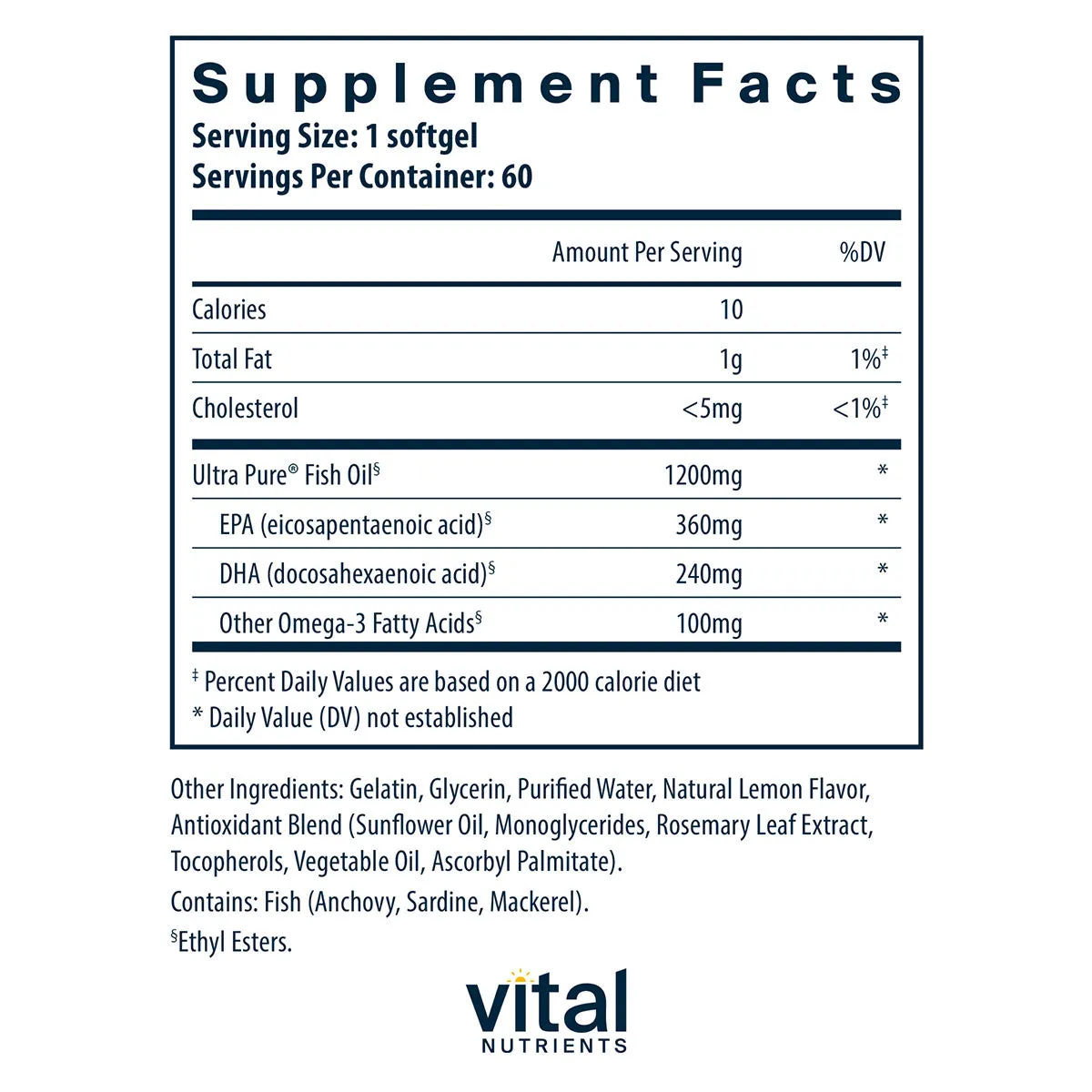 Ultra Pure Fish Oil 700 by Vital Nutrients