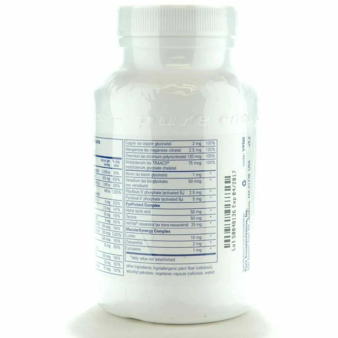 Vision Pro Nutrients 90 caps by Pure Encapsulations
