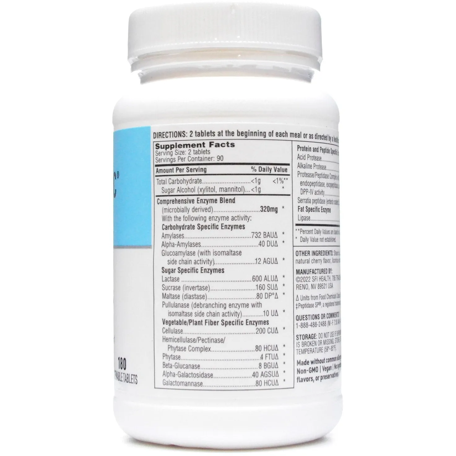 Vital-Zymes Chewable 180 Tablets by Klaire Labs/SFI Health