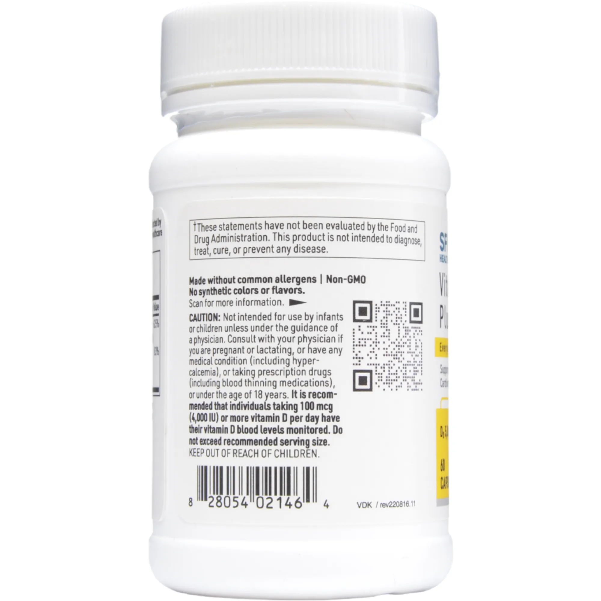 Vitamin D Plus K 60 vcaps by Klaire Labs/SFI Health