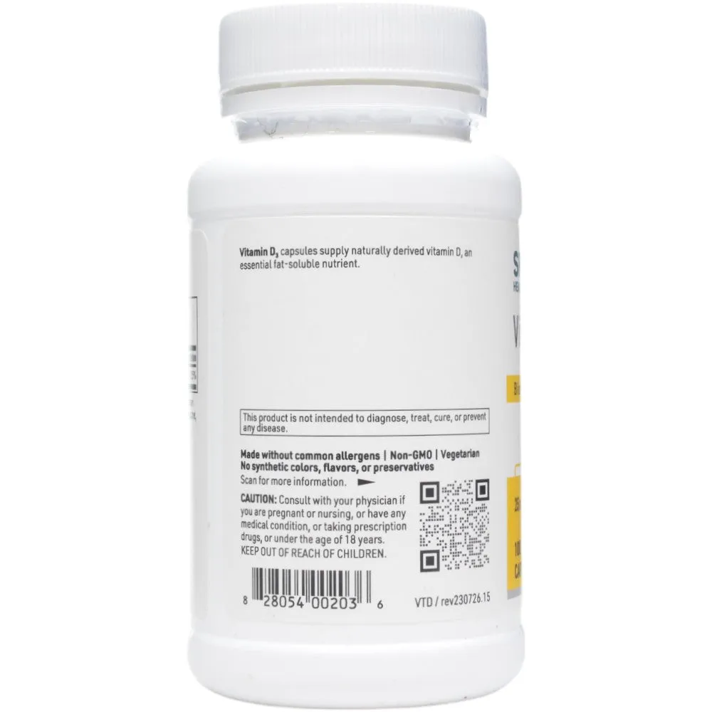 Vitamin D3 1000 IU 100 caps by Klaire Labs/SFI Health