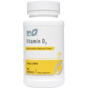 Vitamin D3 1000 IU 100 caps by Klaire Labs/SFI Health