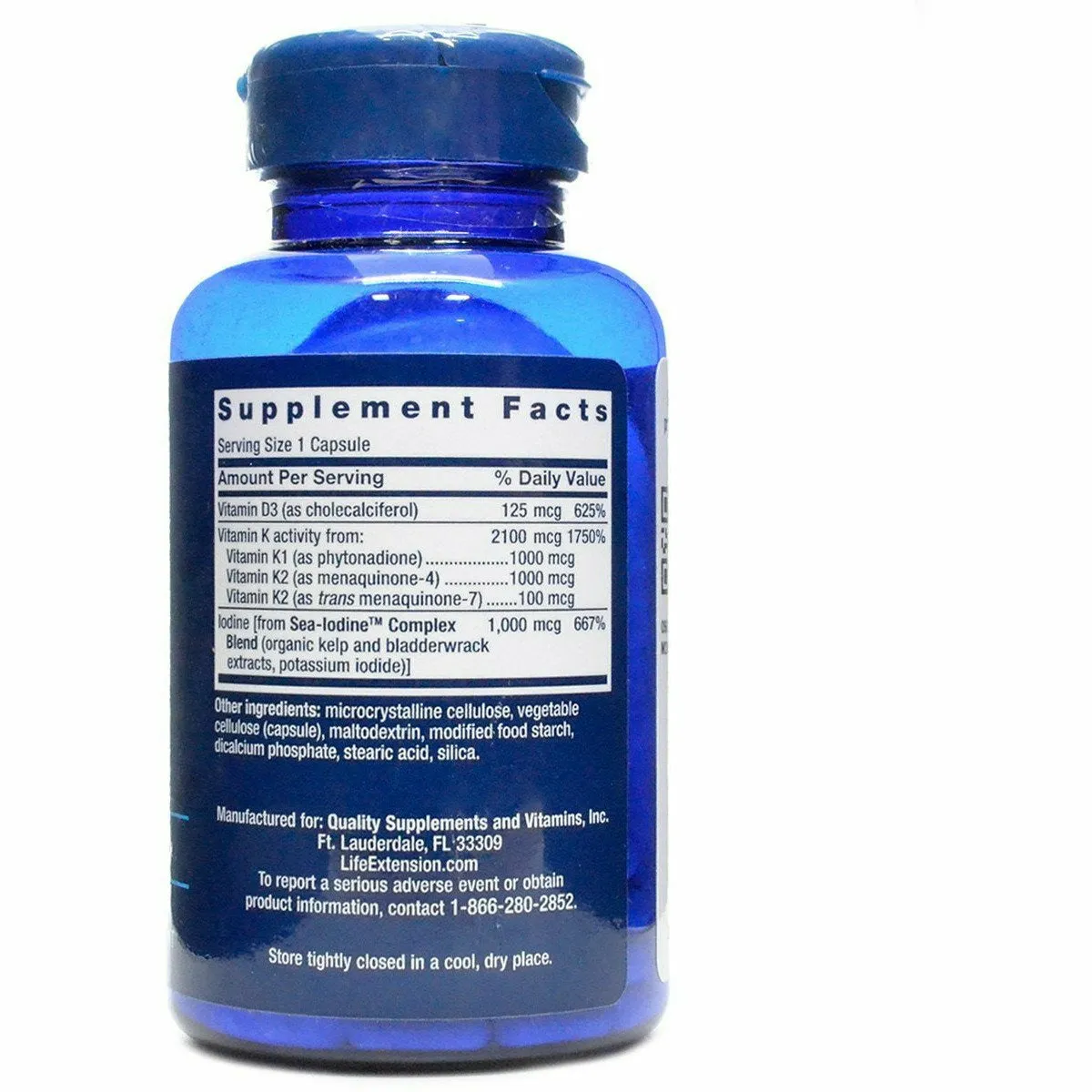 Vitamins D and K with Sea-Iodine 60 caps by Life Extension