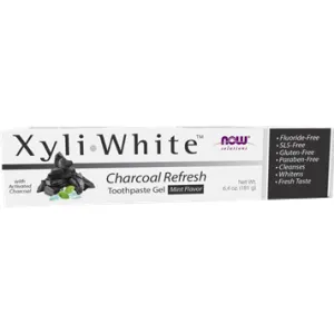XyliWhite Charcoal Refresh Toothpaste Gel 6.4 oz by NOW