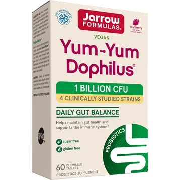 Yum-Yum Dophilus Raspberry 60 tabs by Jarrow Formulas