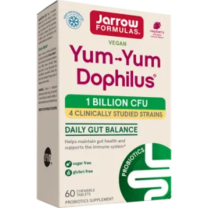 Yum-Yum Dophilus Raspberry 60 tabs by Jarrow Formulas