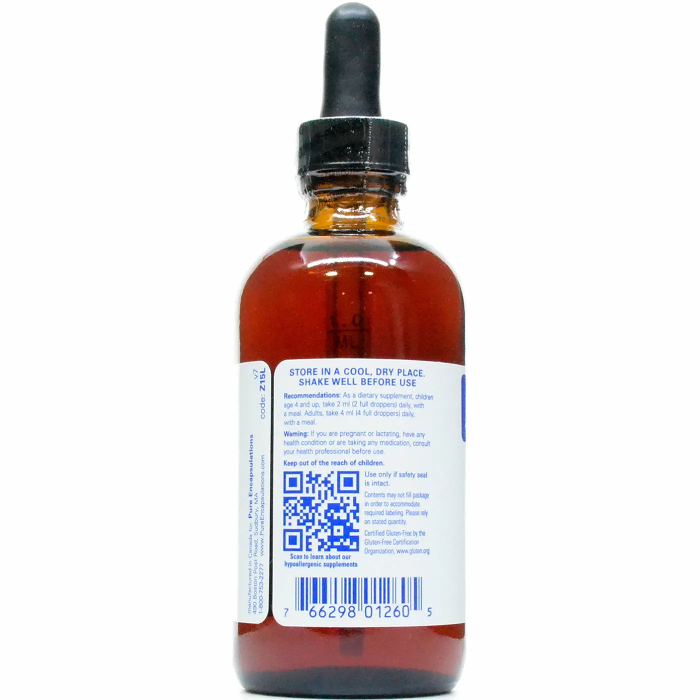 Zinc Liquid 120 ml by Pure Encapsulations